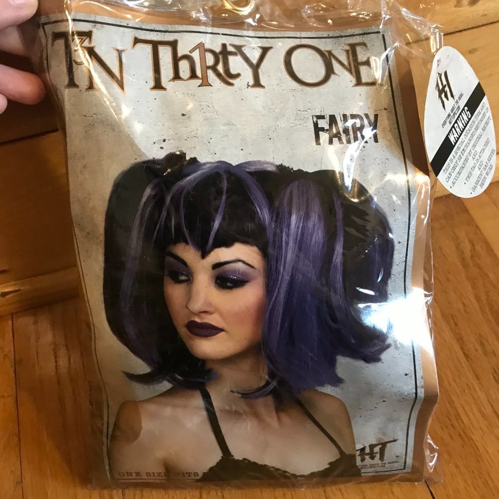Black and Purple Goth Bad Fairy Wig